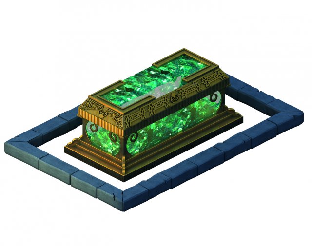ghost mountain - bronze crystal coffin Modelo 3D .c4d .max .obj .3ds .fbx .stl .blend 