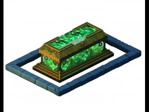 ghost mountain - bronze crystal coffin 3D Model