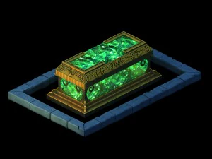 ghost mountain - bronze crystal coffin 3D Model