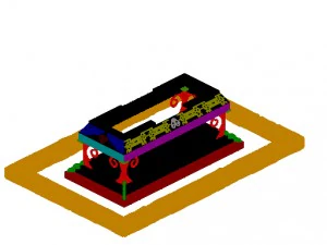 ghost mountain - bronze crystal coffin 3D Model