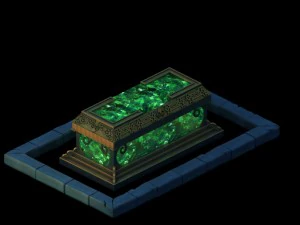 ghost mountain - bronze crystal coffin 3D Model