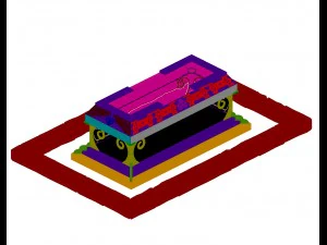 ghost mountain - bronze crystal coffin 3D Model