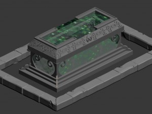ghost mountain - bronze crystal coffin Modelo 3D