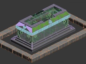 ghost mountain - bronze crystal coffin 3D Model
