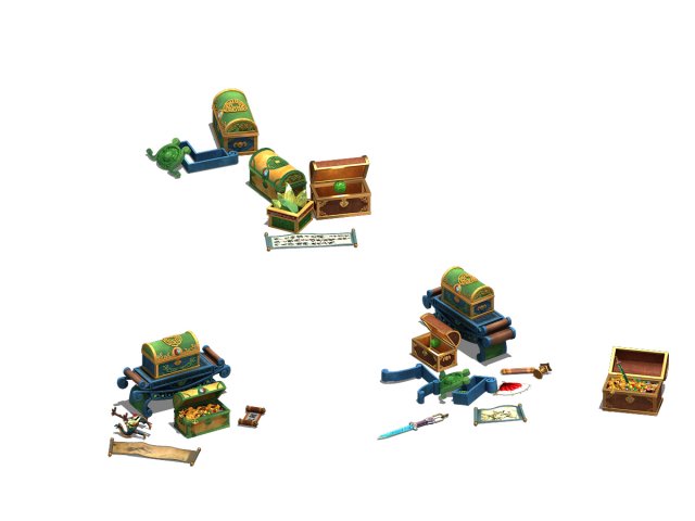 palace - treasure - shelf 3D मॉडल .c4d .max .obj .3ds .fbx .stl .blend 