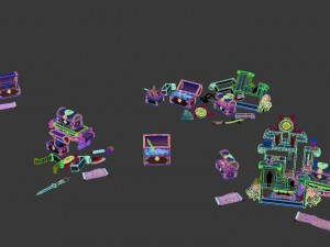 palace - treasure - shelf 3D मॉडल