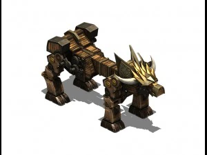 strumenti d'organo - leopardo di legno Modello 3D