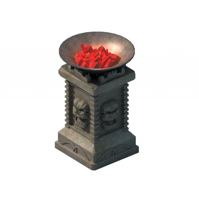 army camp ancient battlefield - brazier 3D Модель .c4d .max .obj .3ds .fbx .stl .blend 