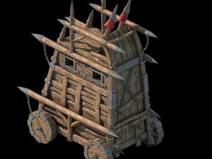 army camp ancient battlefield - chariot Modelo 3D