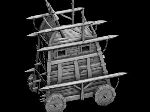 army camp ancient battlefield - chariot 3Dモデル