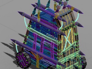 army camp ancient battlefield - chariot 3Dモデル