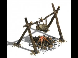 兵舎 - 消防キャンプ 032 3Dモデル