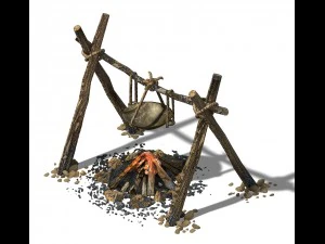 barracks - fire camp 032 3D Model