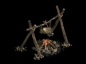 barracks - fire camp 032 3D Model