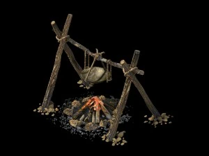 barracks - fire camp 032 3D Model