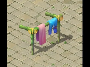 cartoon world - love clothes racks 3D Model