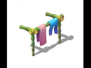 cartoon world - love clothes racks 3D Модель