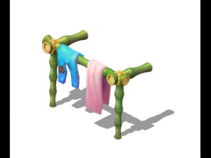 cartoon world - love clothes racks 3D Модель
