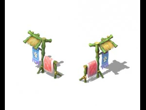 cartoon world - love wife racks 3D Model