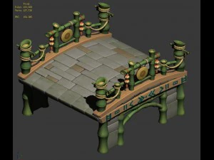 cartoon world - love flooding bridge 3D Model