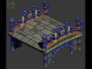 cartoon world - love flooding bridge 3D Model
