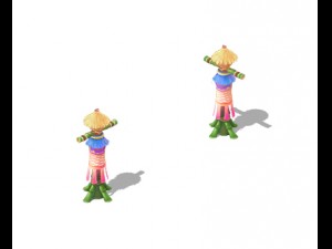 cartoon world - scarecrow flag 3D-Modell