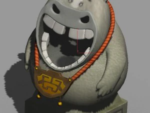 cartoon world - hippo trash 3D Model