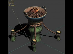 cartoon world - brazier 3Dモデル