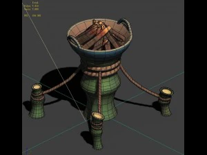 cartoon world - brazier 3D Model