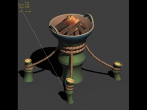 cartoon world - brazier 3Dモデル