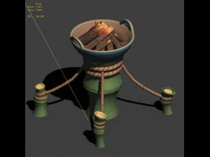 cartoon world - brazier 3D Model