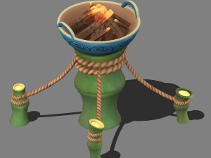 cartoon world - brazier 3Dモデル