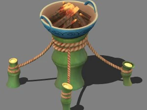 cartoon world - brazier 3D Model