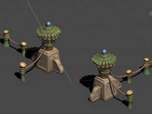 cartoon world - ears of monkey light 3D Modell