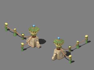 cartoon world - ears of monkey light 3D Modell