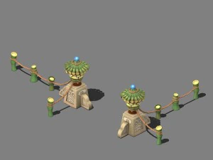 cartoon world - ears of monkey light 3D Model