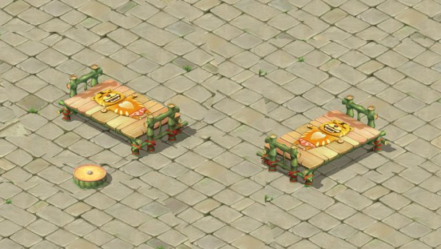 cartoon world - nude tiger art bamboo bed 3D Model .c4d .max .obj .3ds .fbx .stl .blend