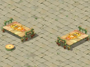 cartoon world - nude tiger art bamboo bed 3D Model