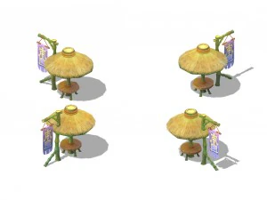 cartoon world - i love a parasol 3D Model