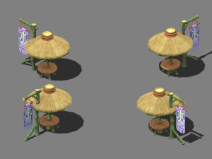 cartoon world - i love a parasol Modèle 3D