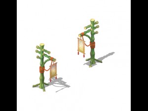 cartoon world - there is a bulletin board 3D Model