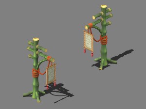 cartoon world - there is a bulletin board 3D Model