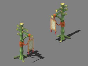 cartoon world - there is a bulletin board 3D Model
