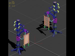 cartoon world - there is a bulletin board 3D Model