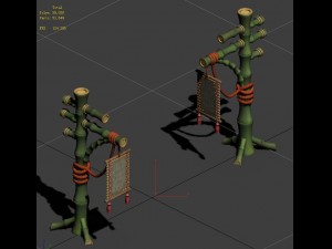 cartoon world - there is a bulletin board 3D Model