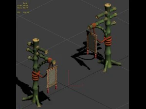 cartoon world - there is a bulletin board 3D Model
