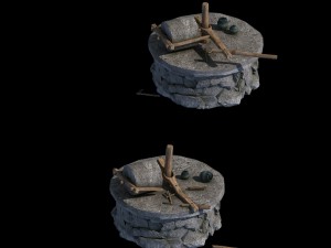donkey grinding mill - grinding plate 3D Model