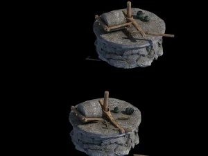 ロバ粉砕機 - 粉砕プレート 3Dモデル