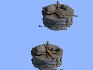 donkey grinding mill - grinding plate 3D Model
