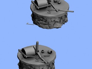 donkey grinding mill - grinding plate 3D Model